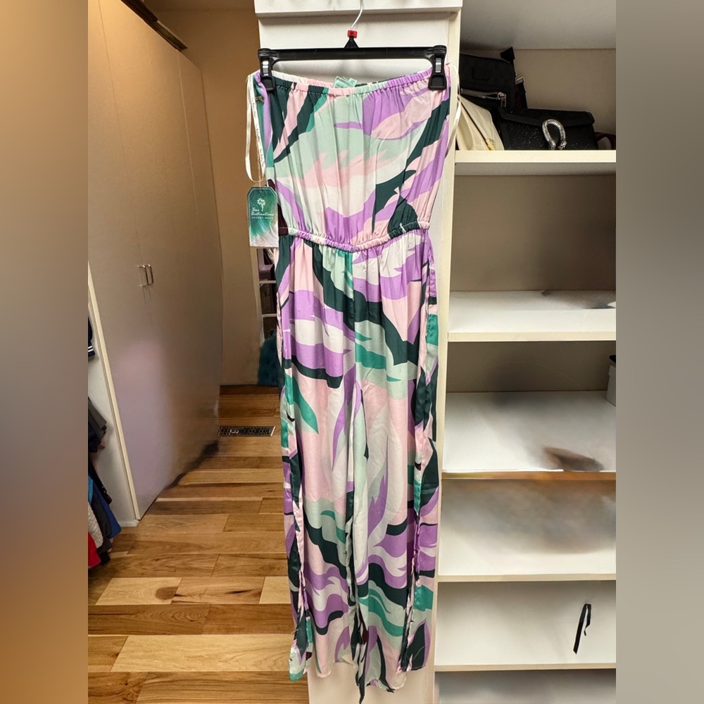 Multicolor sleeveless Abstract jumpsuit